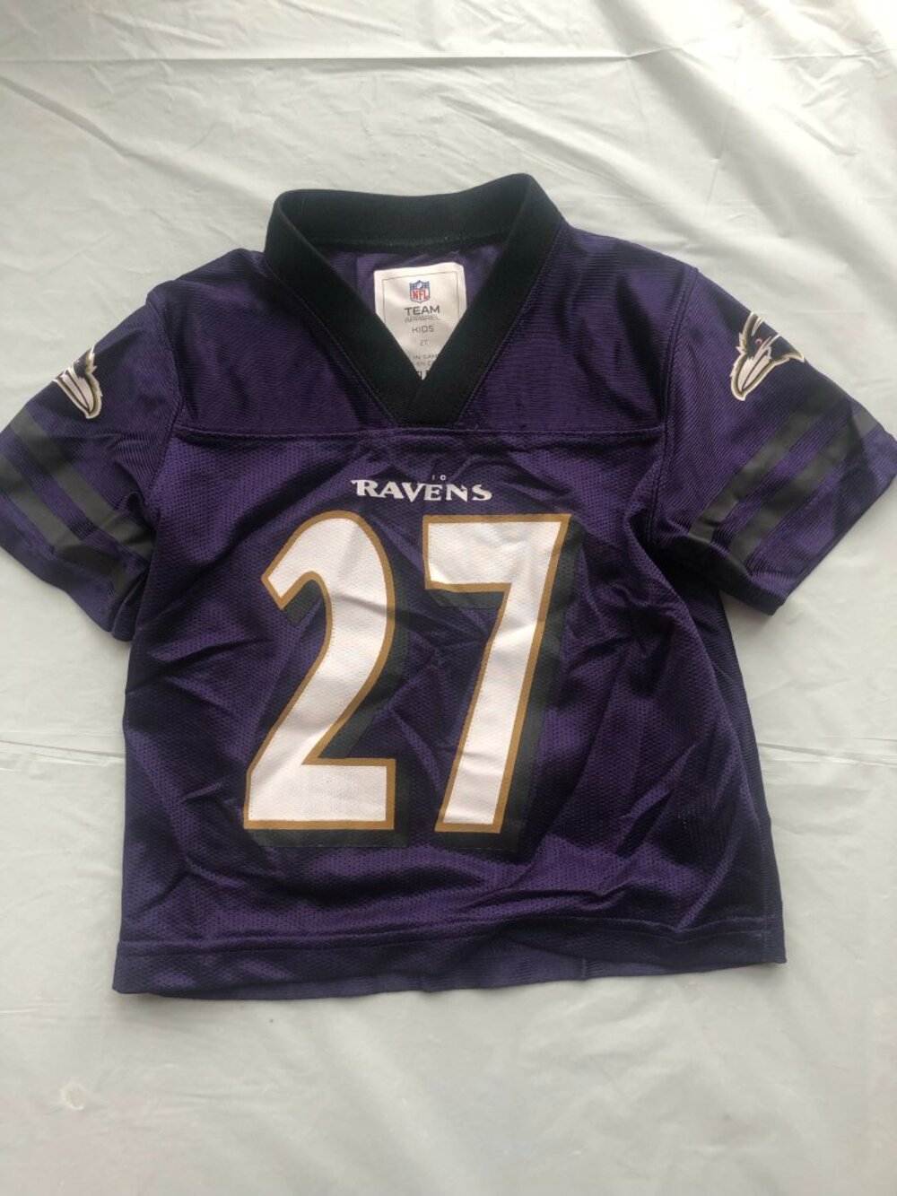 2T NFL Team Apparel Baltimore Ravens Jersey; Rice, #27; Football Jersey! Cute!